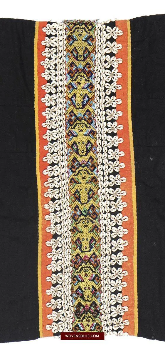 1505 Antique Iban Wedding Skirt Beaded Band Kain Lekok Textile