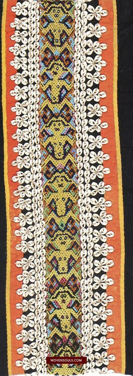 1505 Antique Iban Wedding Skirt Beaded Band Kain Lekok Textile