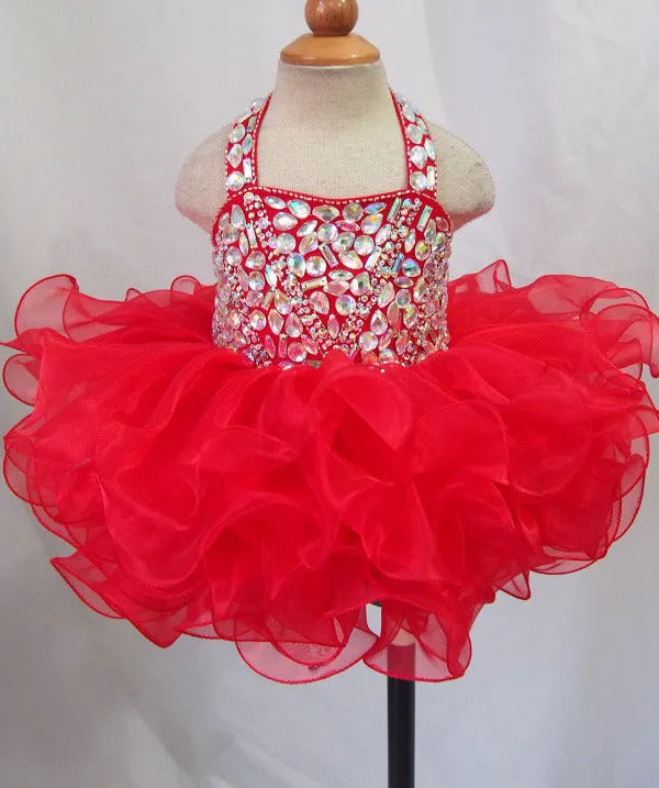 16 color avalible -- Infant/toddler/baby/children/kids glitz Girl's Pageant Dress