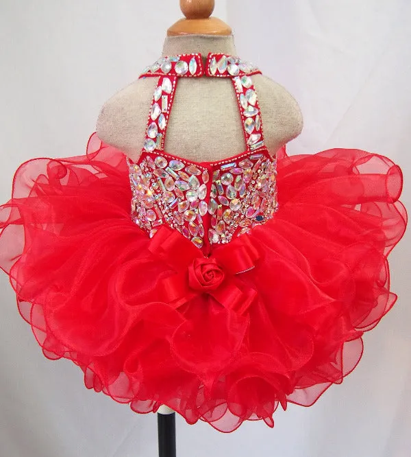 16 color avalible -- Infant/toddler/baby/children/kids glitz Girl's Pageant Dress