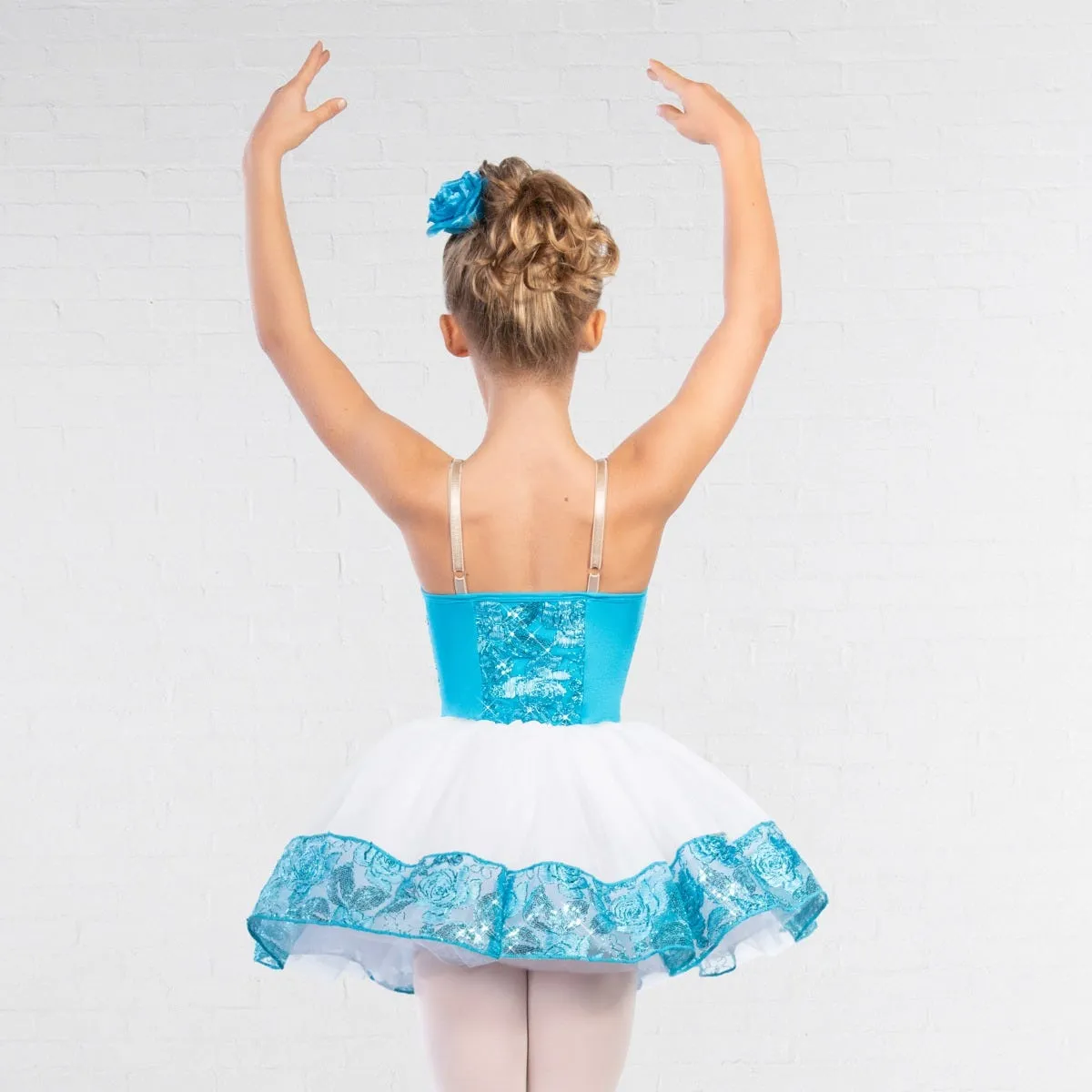 1st Position Sequin Lace Bodice with Matching Trim Tutu Skirt