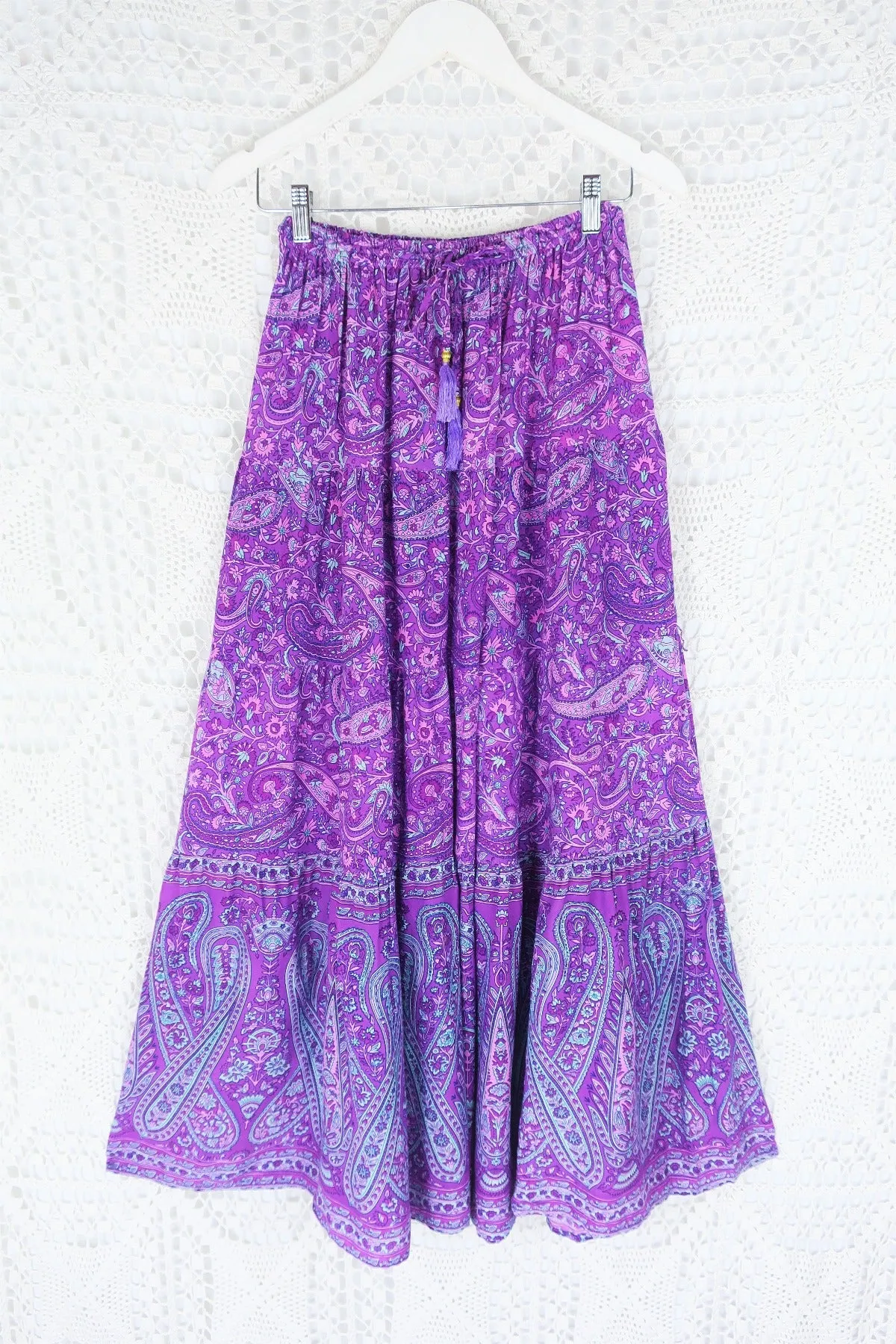 50% OFF Florence Prairie Skirt in Orchid Purple Paisley - Free Size