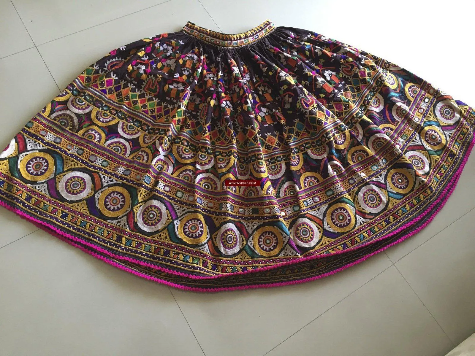 731 Fully Embr Skirt - SOLD