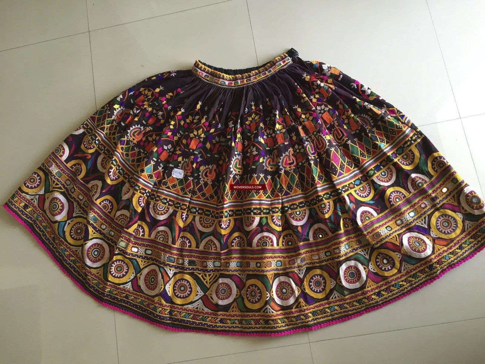 731 Fully Embr Skirt - SOLD