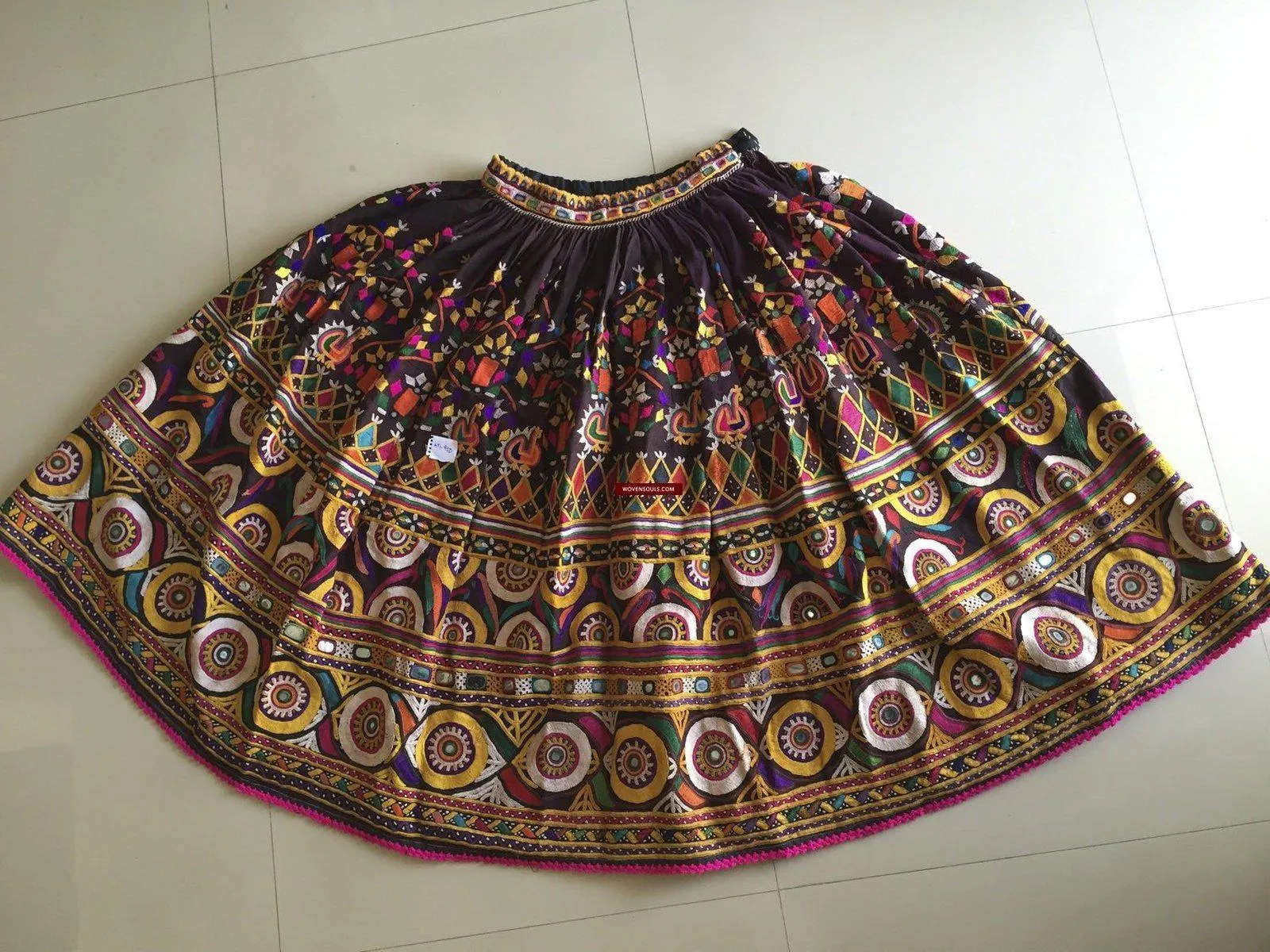 731 Fully Embr Skirt - SOLD