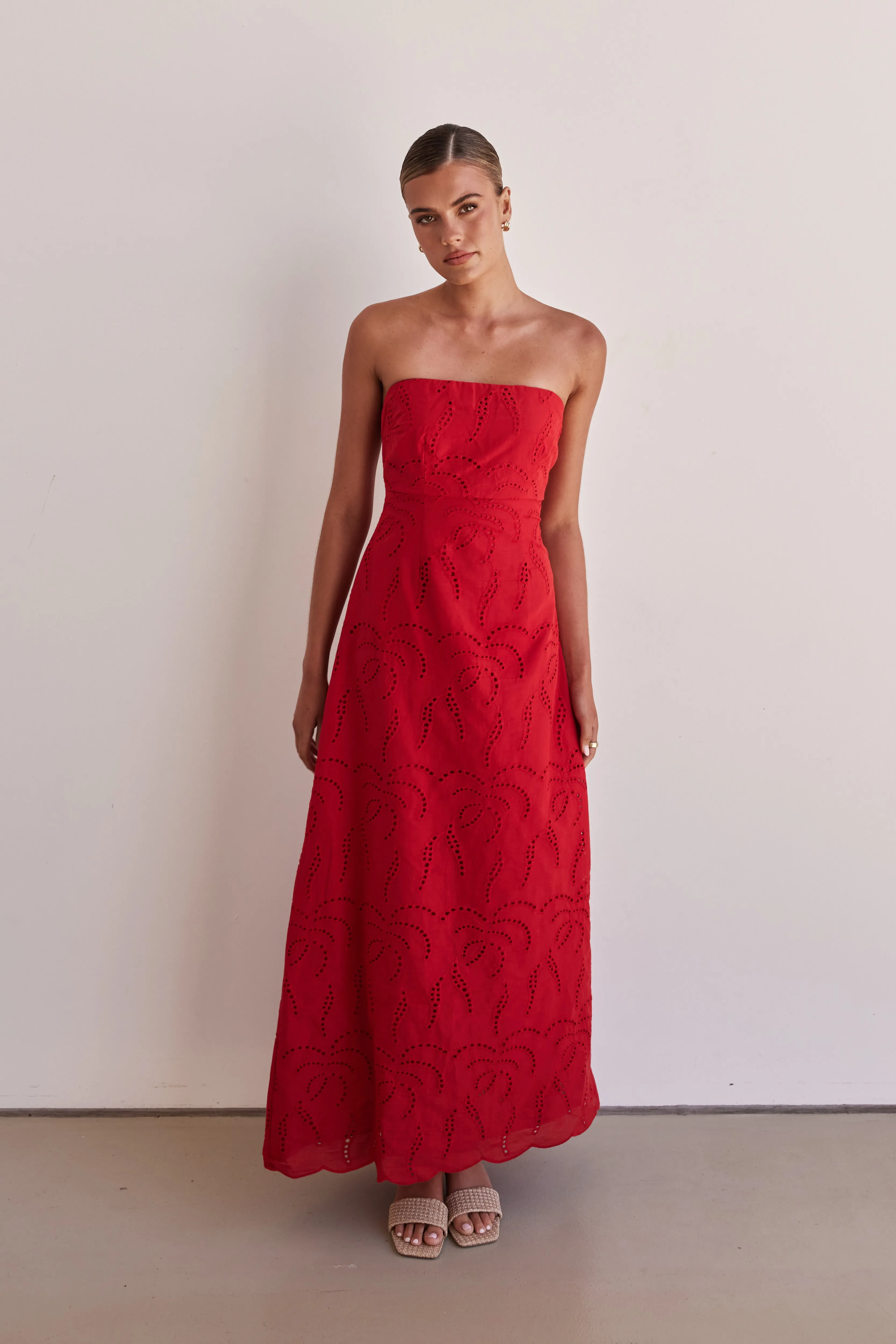 Angelica Maxi Dress (Red)