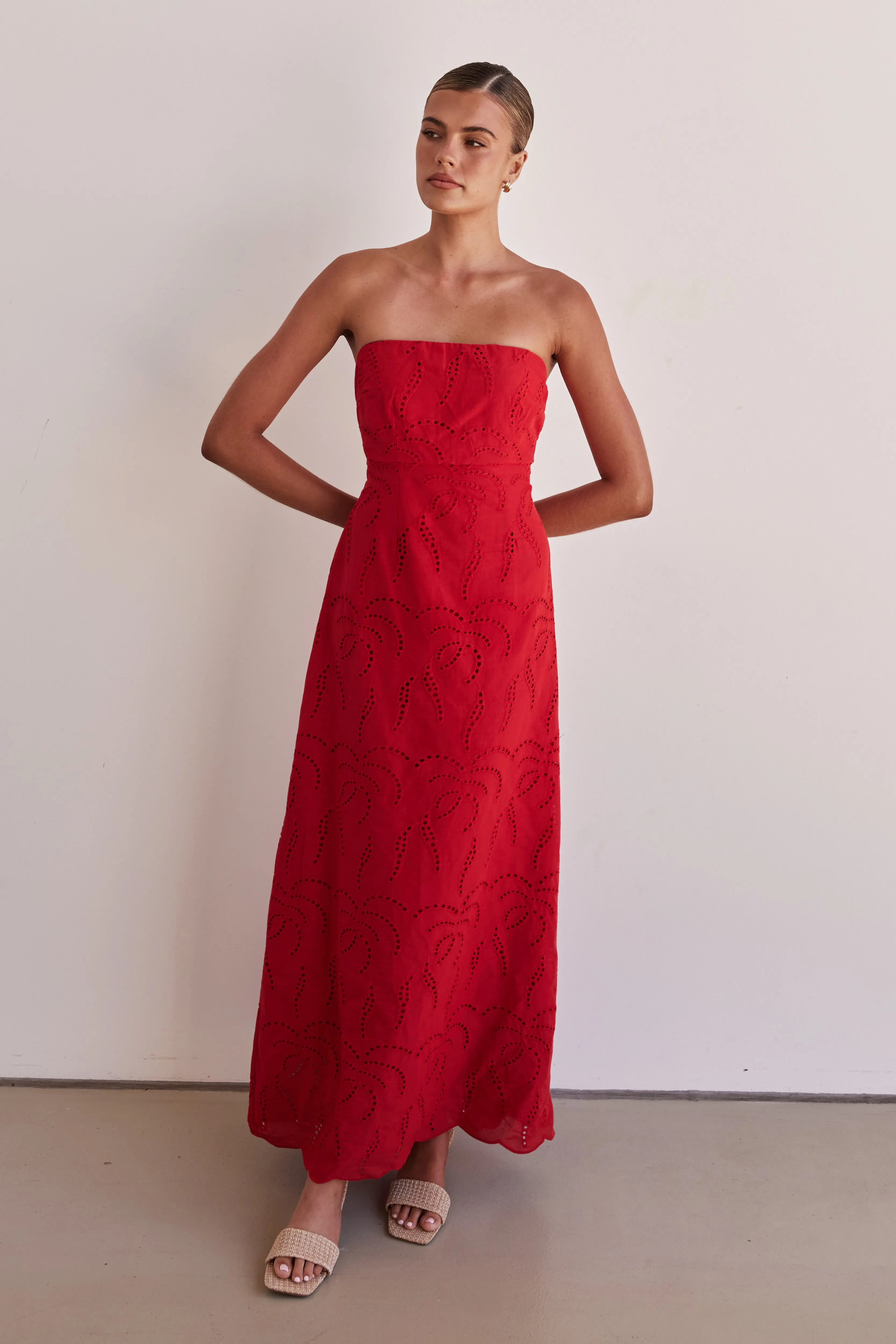 Angelica Maxi Dress (Red)