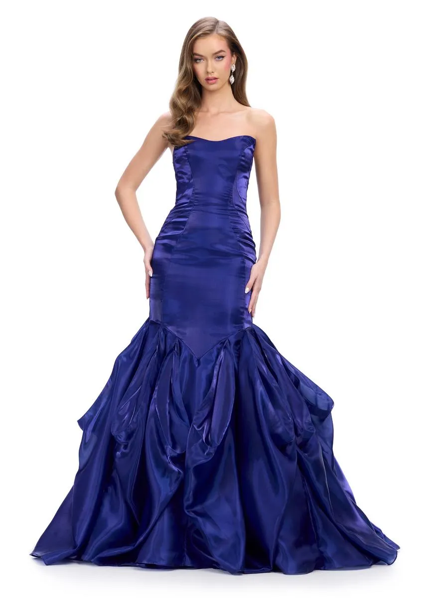 ASHLEYlauren Strapless Organza Prom Dress 11733