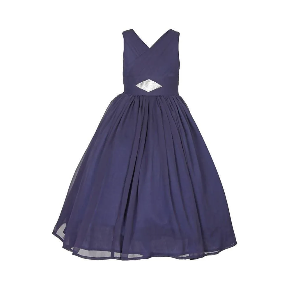 Asmaani Baby Girl's Navy Blue Designer Dress (AS-DRESS-22003)