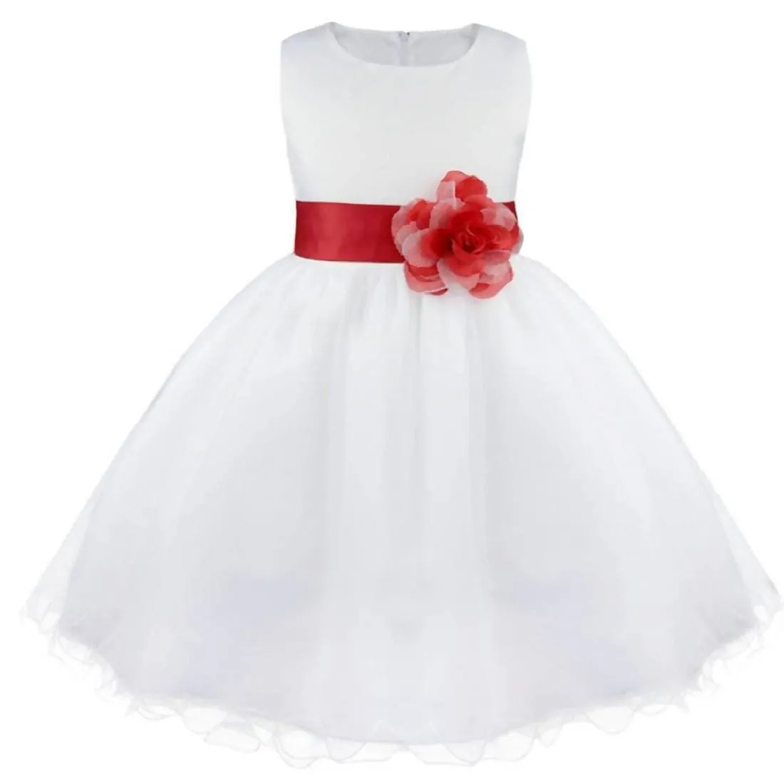 Asmaani Baby Girl's White Color Party Wear Dress (AS-DRESS-22055)