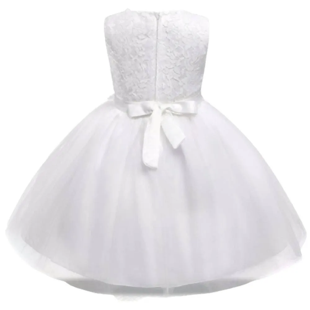 Asmaani Baby Girl's White Colour Designer Frock (AS-DRESS-22091)