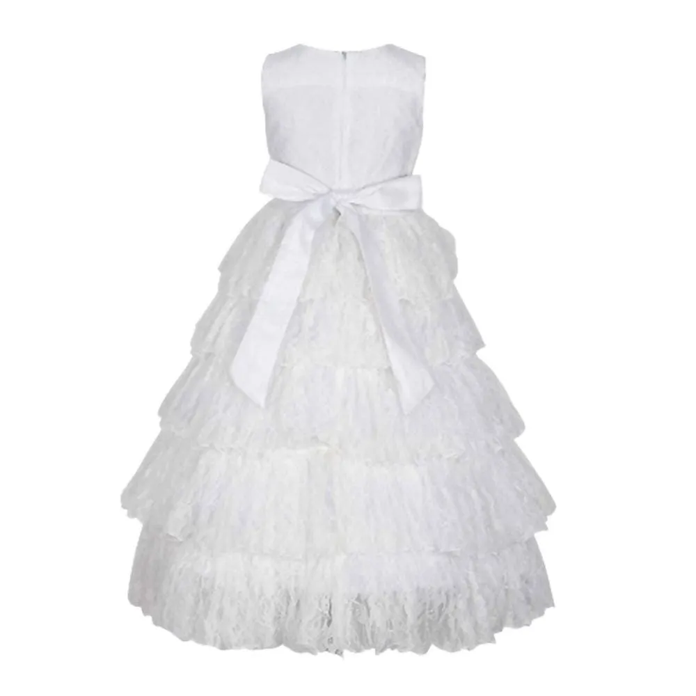 Asmaani Baby Girl's White Colour Fancy Dress (AS-DRESS-22110)