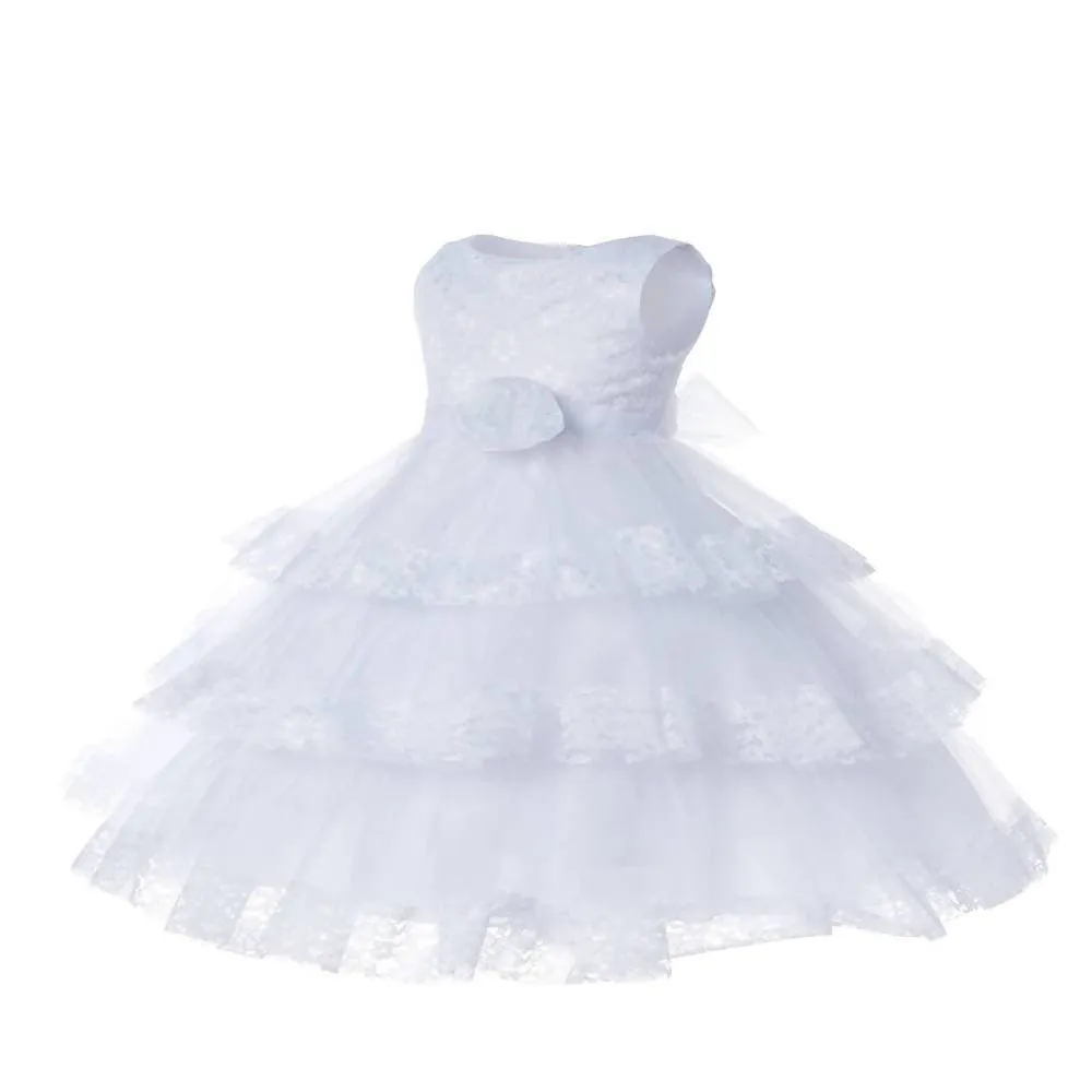 Asmaani Baby Girl's white Colour Satin A-Line Maxi Full Length Dress (AS-DRESS-22115)