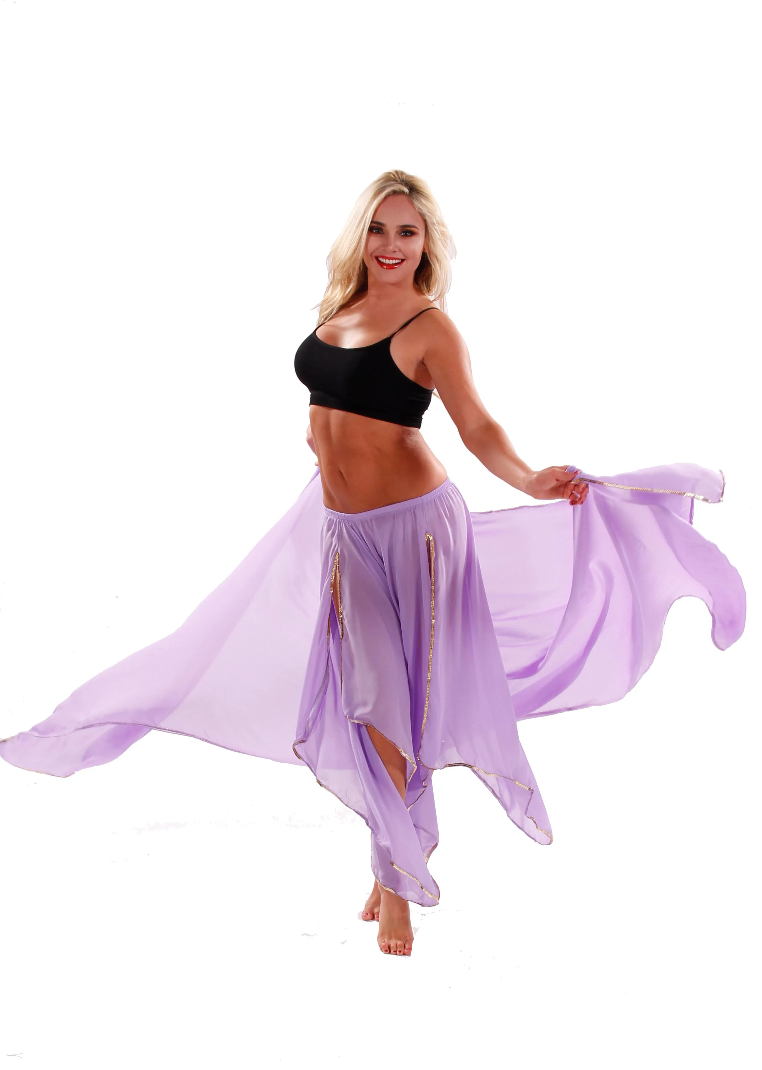 Belly Dance 4 Panel Skirt & Veil Costume Set | AMANI