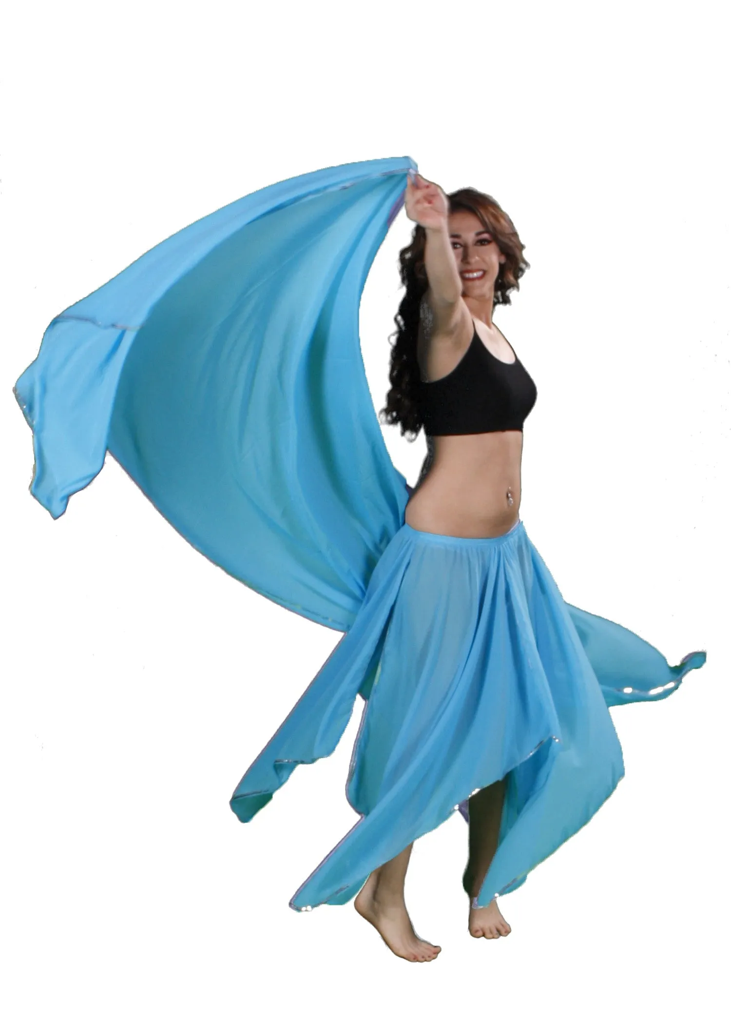 Belly Dance 4 Panel Skirt & Veil Costume Set | AMANI