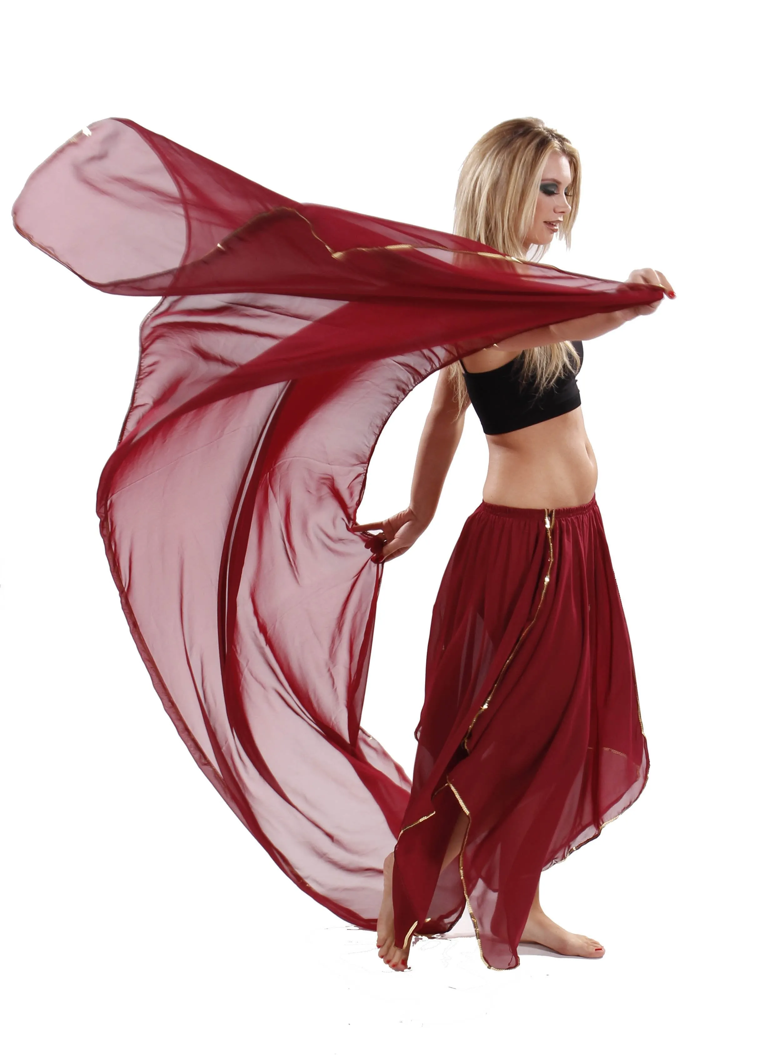 Belly Dance 4 Panel Skirt & Veil Costume Set | AMANI