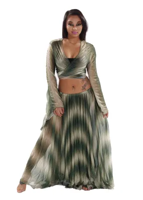 Belly Dance Sheer Tribal Skirt & Top Costume Set | SKYLIT NIGHT