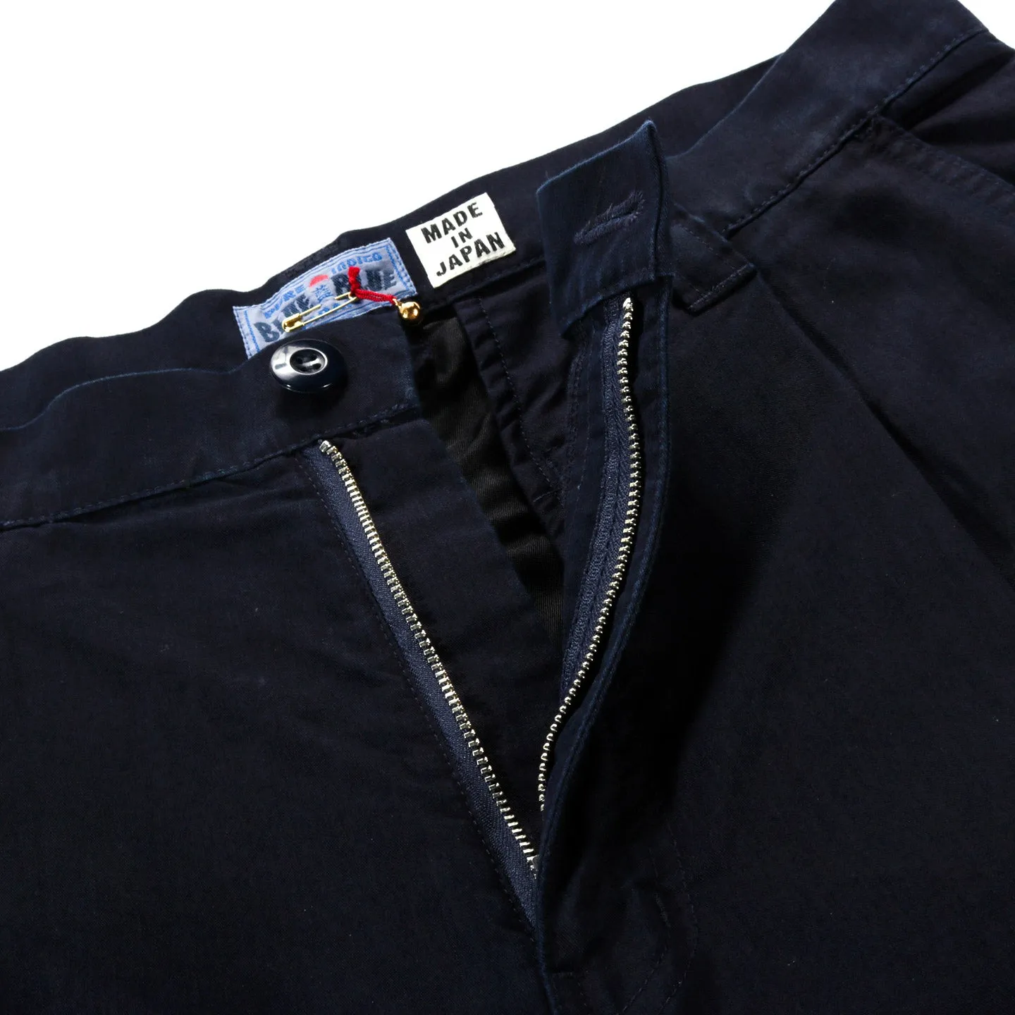 BLUE BLUE JAPAN INDIGO NYLON SATIN CARGO PANTS