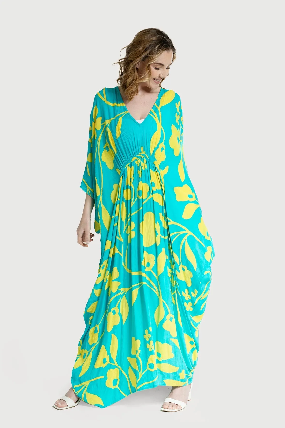 Bold Floral Kaftan Maxi