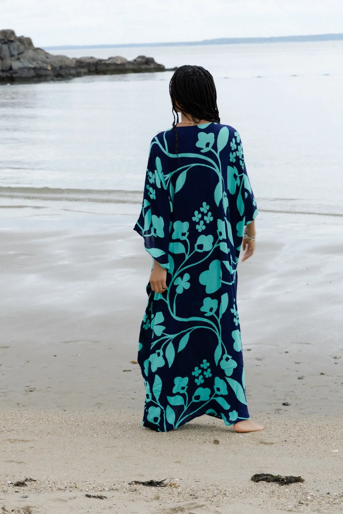 Bold Floral Kaftan Maxi