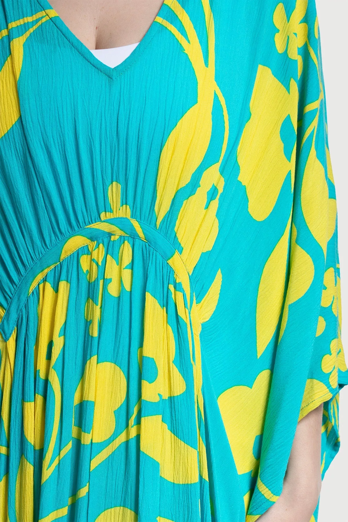 Bold Floral Kaftan Maxi