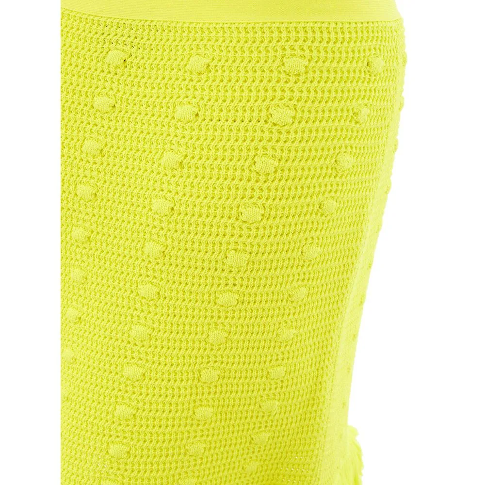 Bottega Veneta Elegant Yellow Cotton Skirt