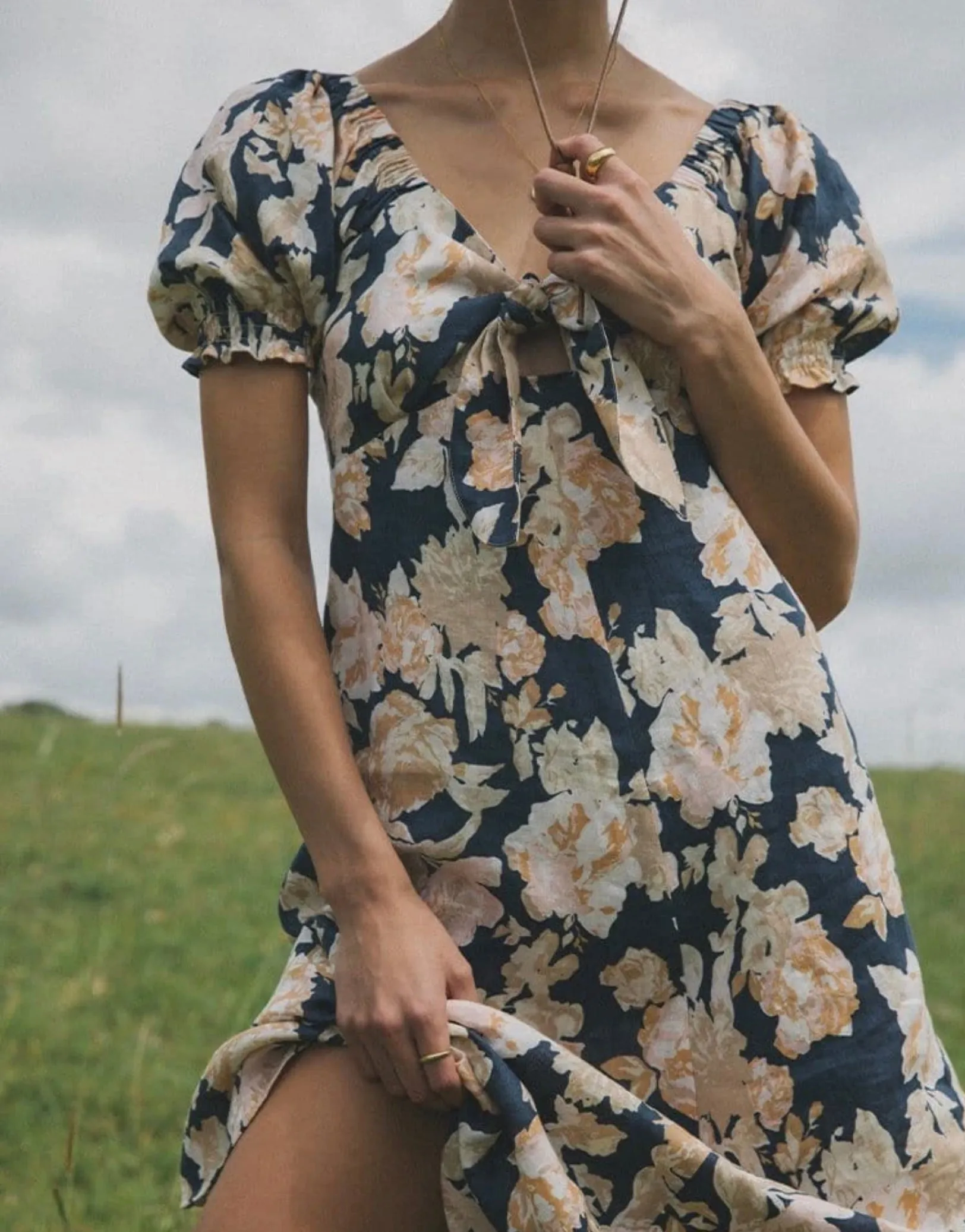 Briar Floral Linen Maxi Dress