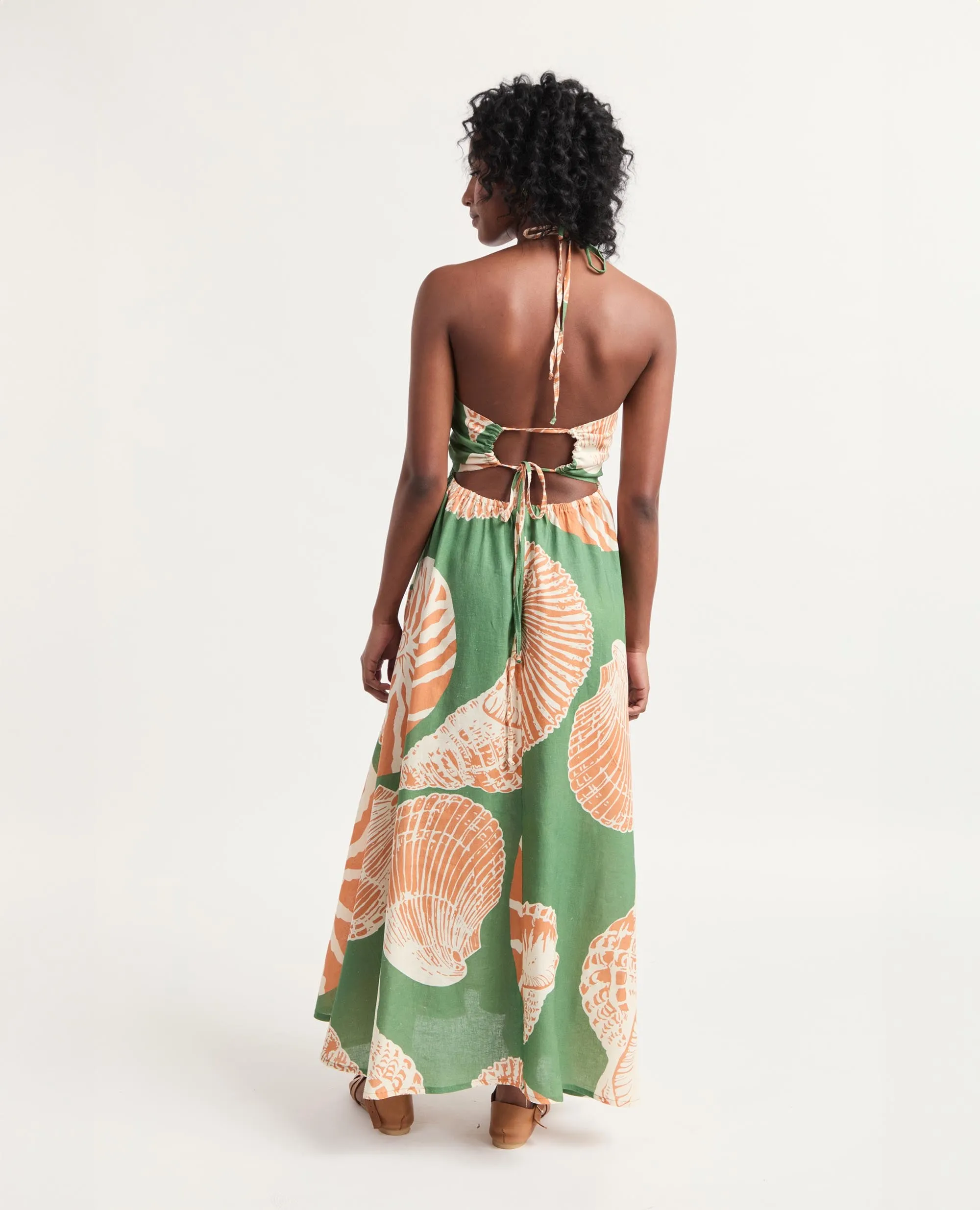 Calypso | Strappy Flared Maxi Dress