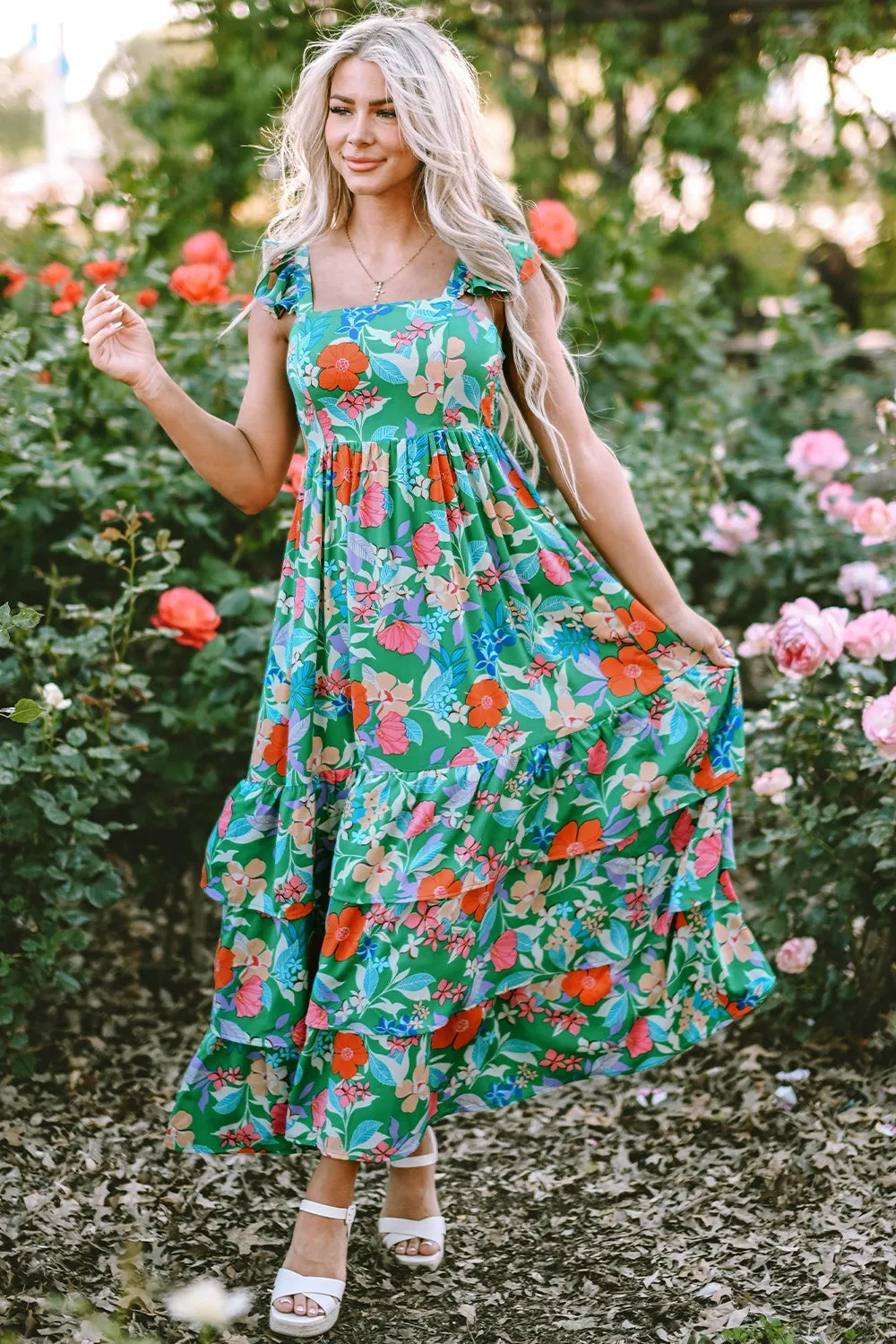 Camille Tiered Sleeveless Maxi Dress