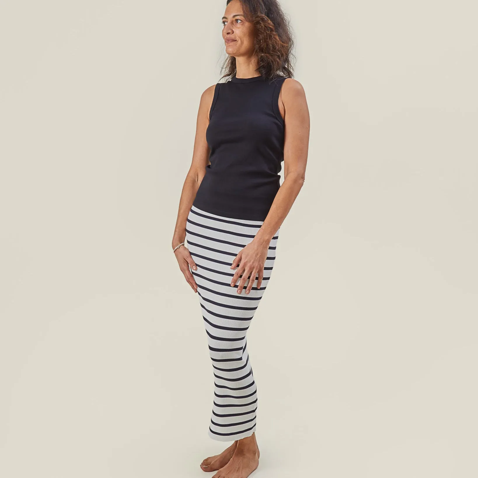 Chalk - Meril Skirt Navy Stripe