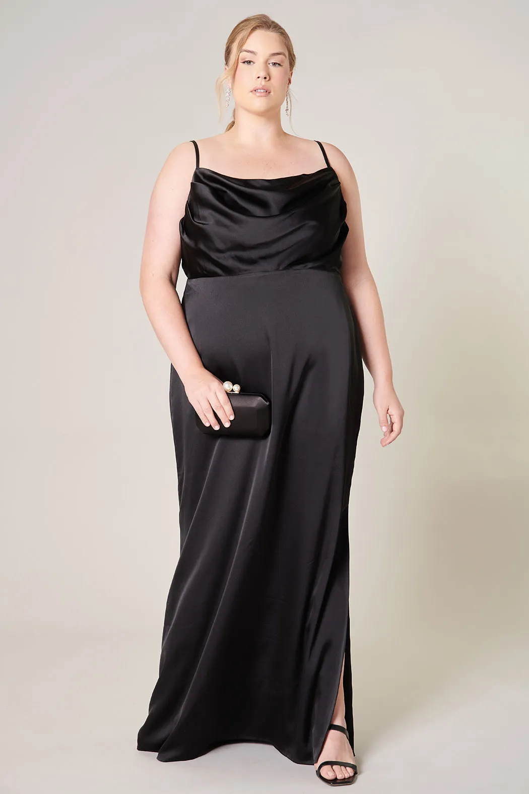 Charisma Cowl Neck Maxi Dress Curve