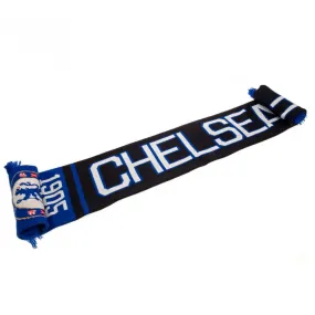 Chelsea FC Jacquard Knit Scarf with Fringe