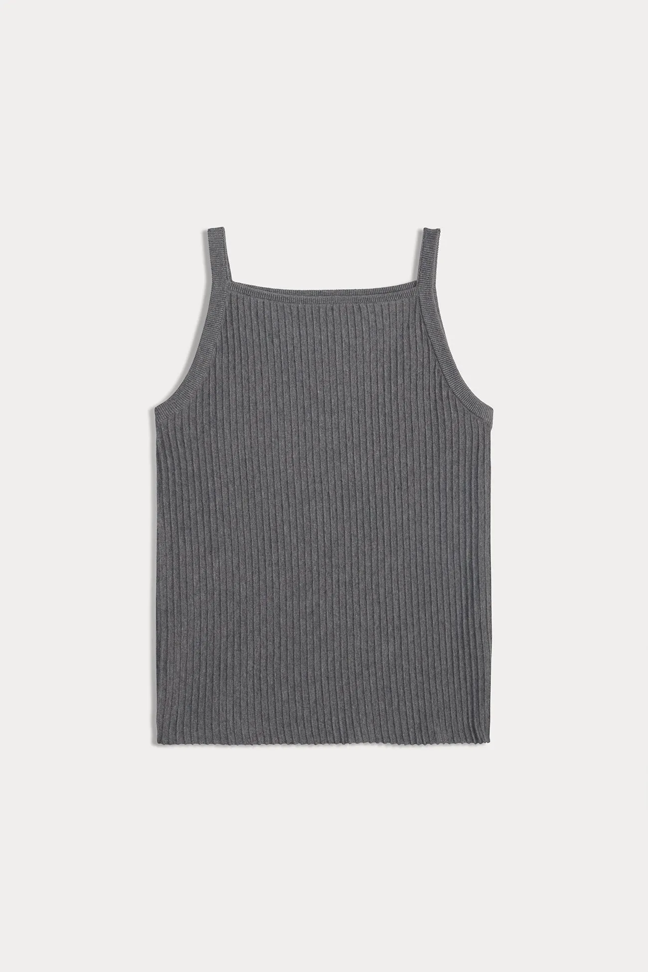 CHER COTTON CASHMERE RIBBED TANK