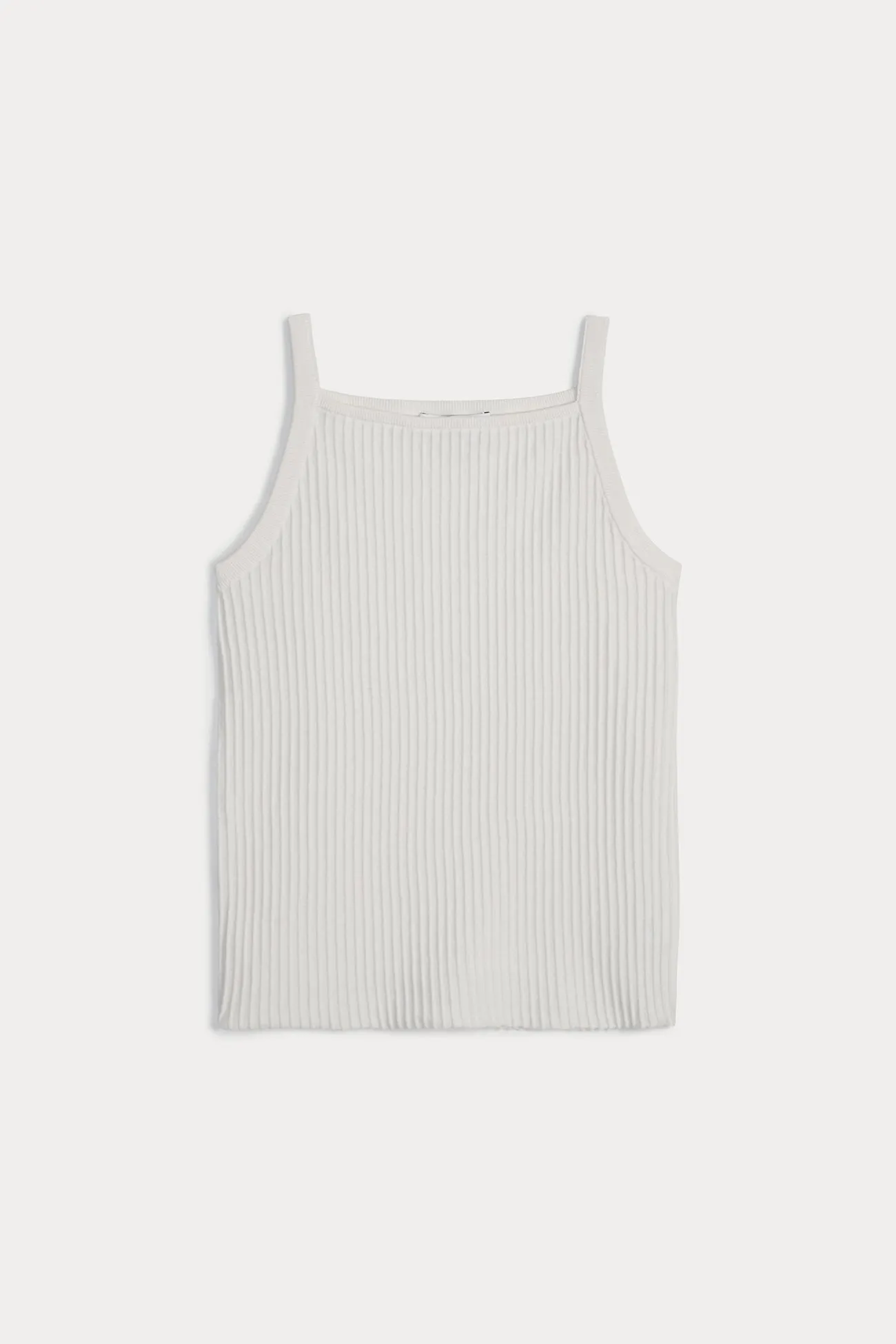 CHER COTTON CASHMERE RIBBED TANK