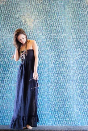 Christine Ruffle Hem Maxi Dress