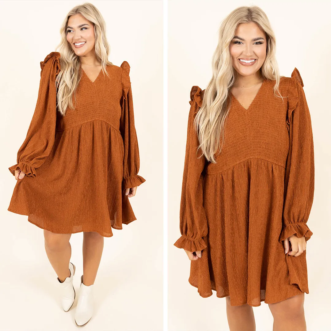 Cinnamon Girl Dress, Caramel