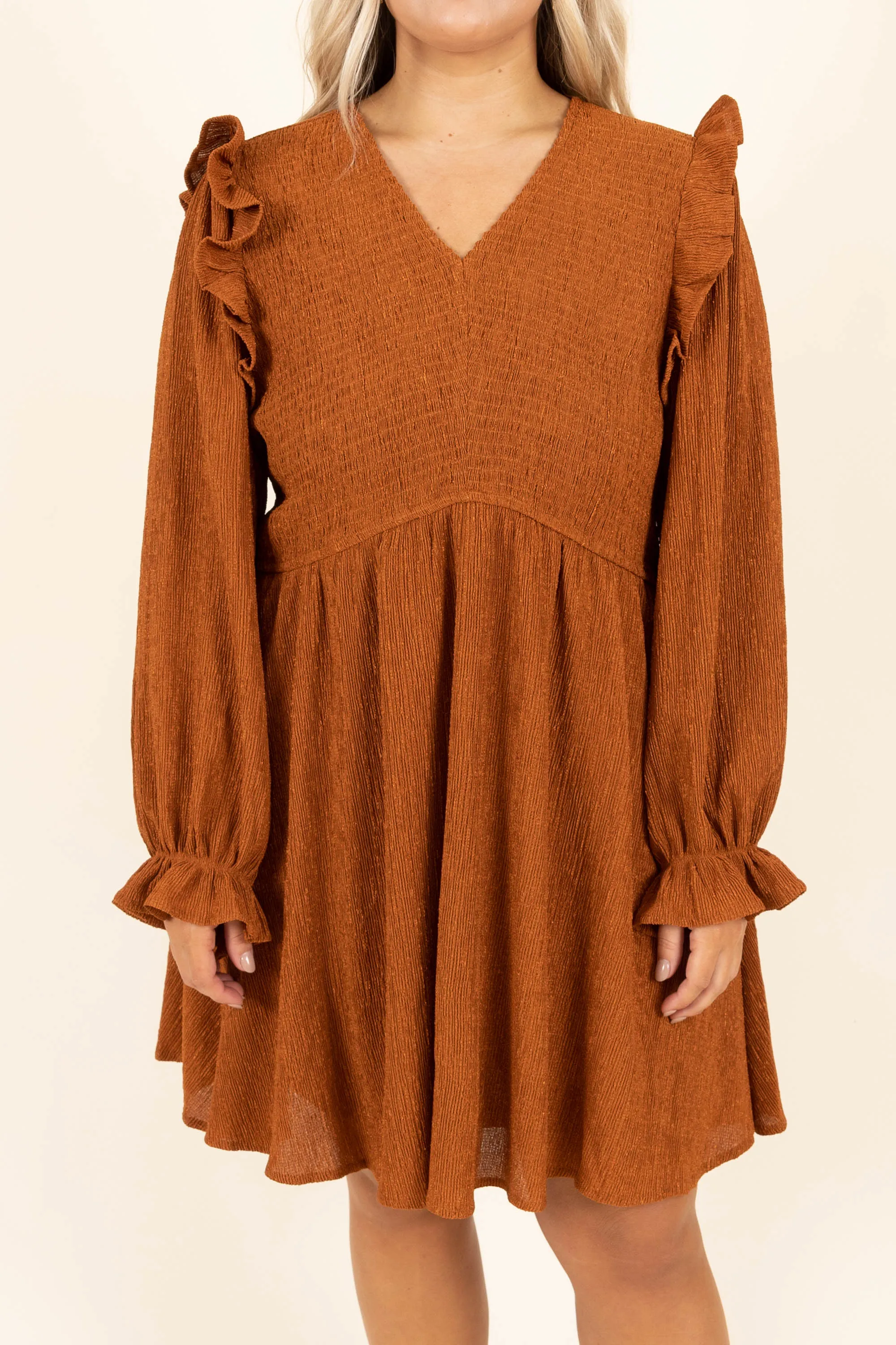 Cinnamon Girl Dress, Caramel