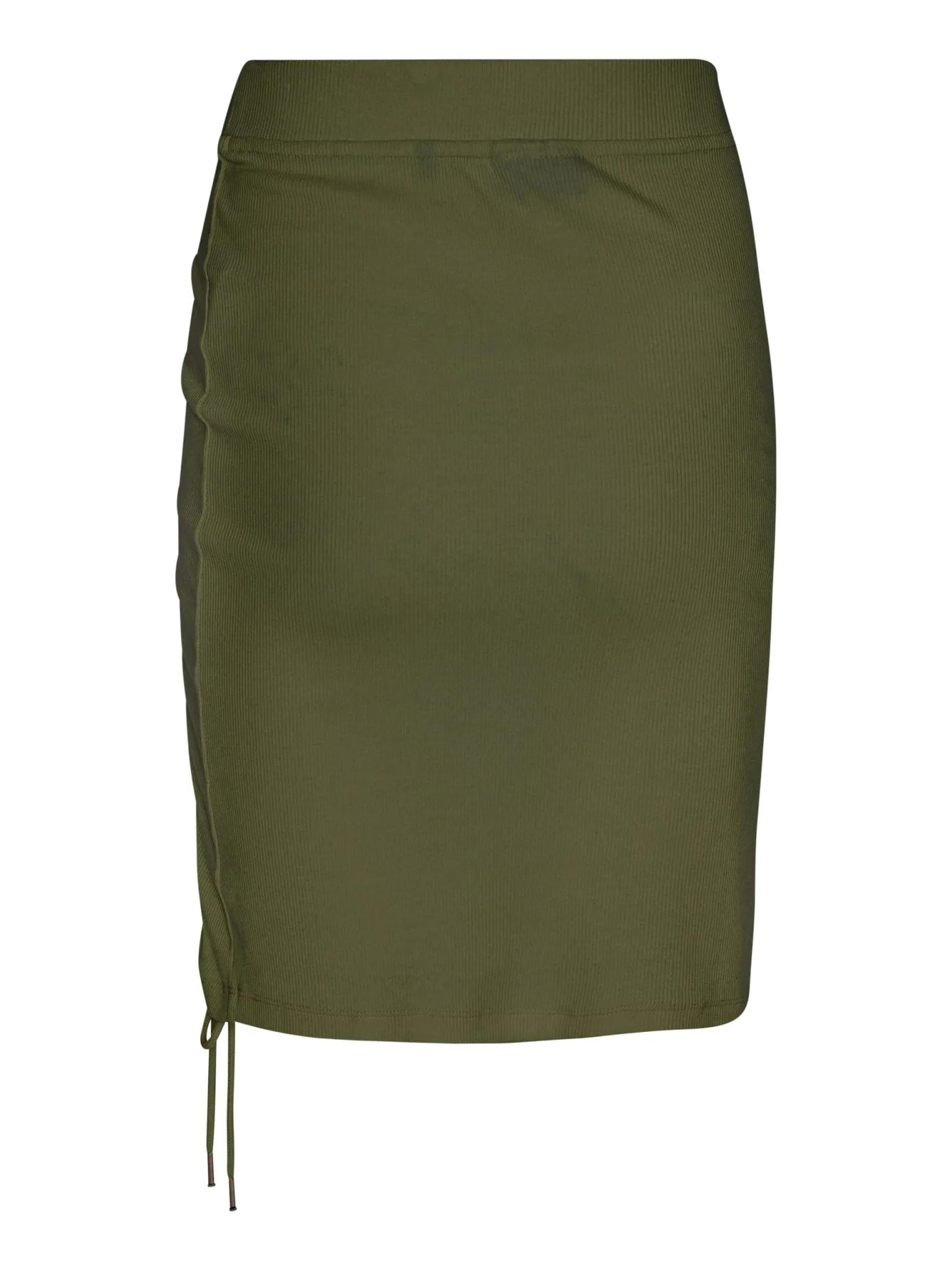 Crest Ribbed Adjustable Skirt Army Green