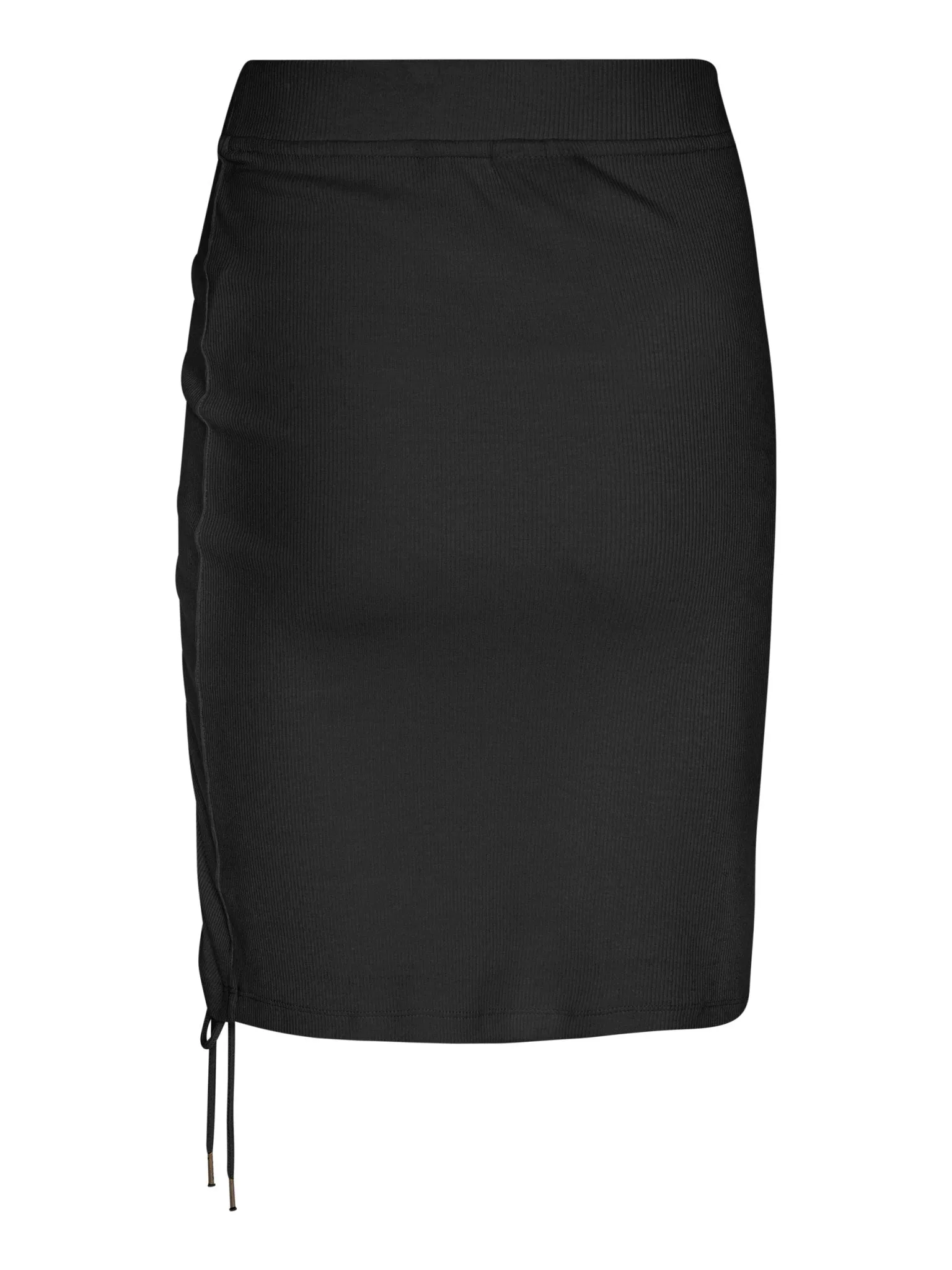 Crest Ribbed Adjustable Skirt Black