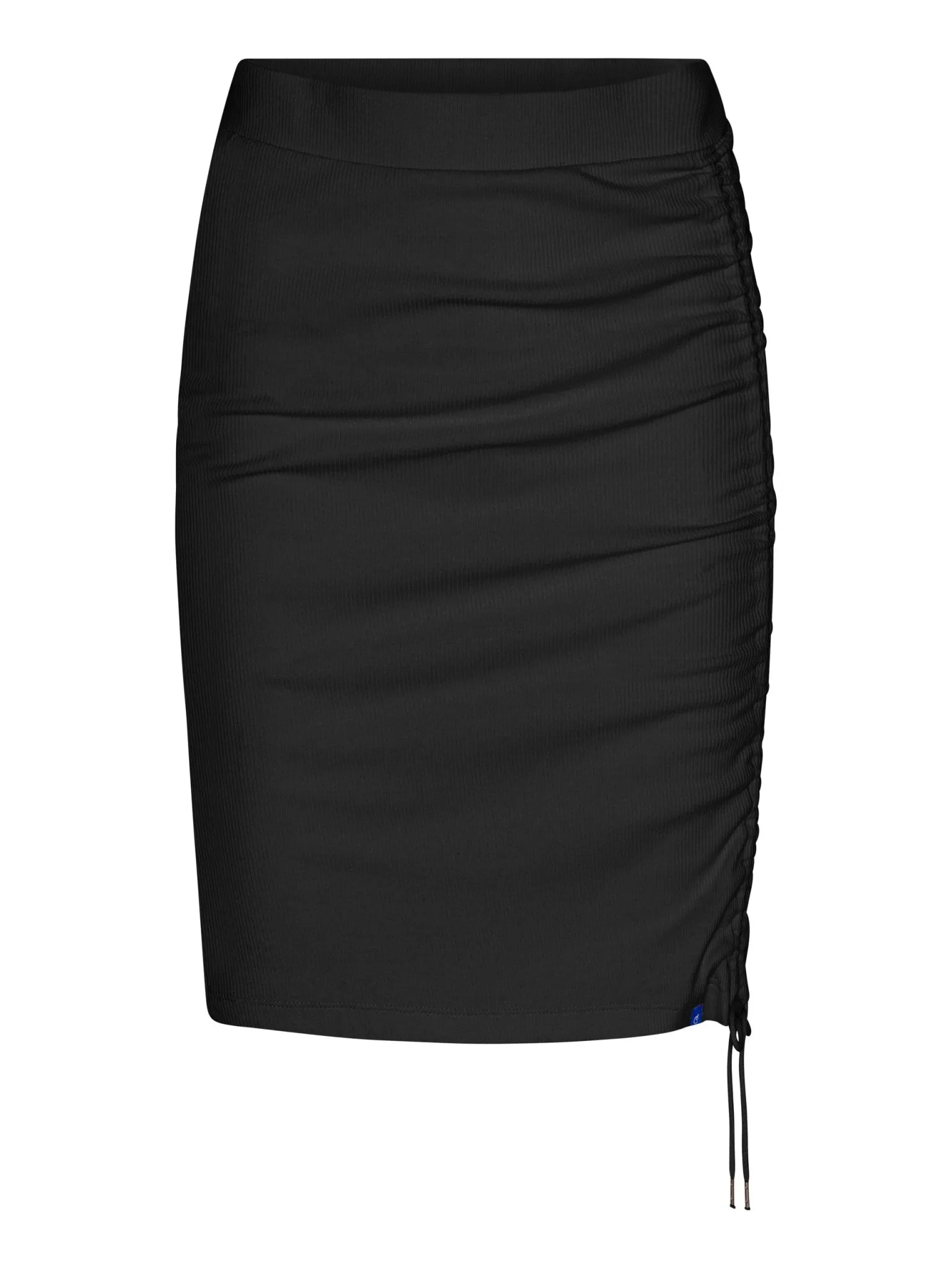 Crest Ribbed Adjustable Skirt Black