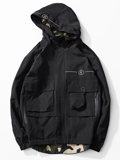 Daisy Black Pocket Cargo Jacket