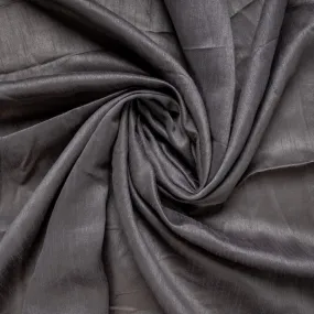 Dark Grey Solid Dupion Silk Fabric TU 1704