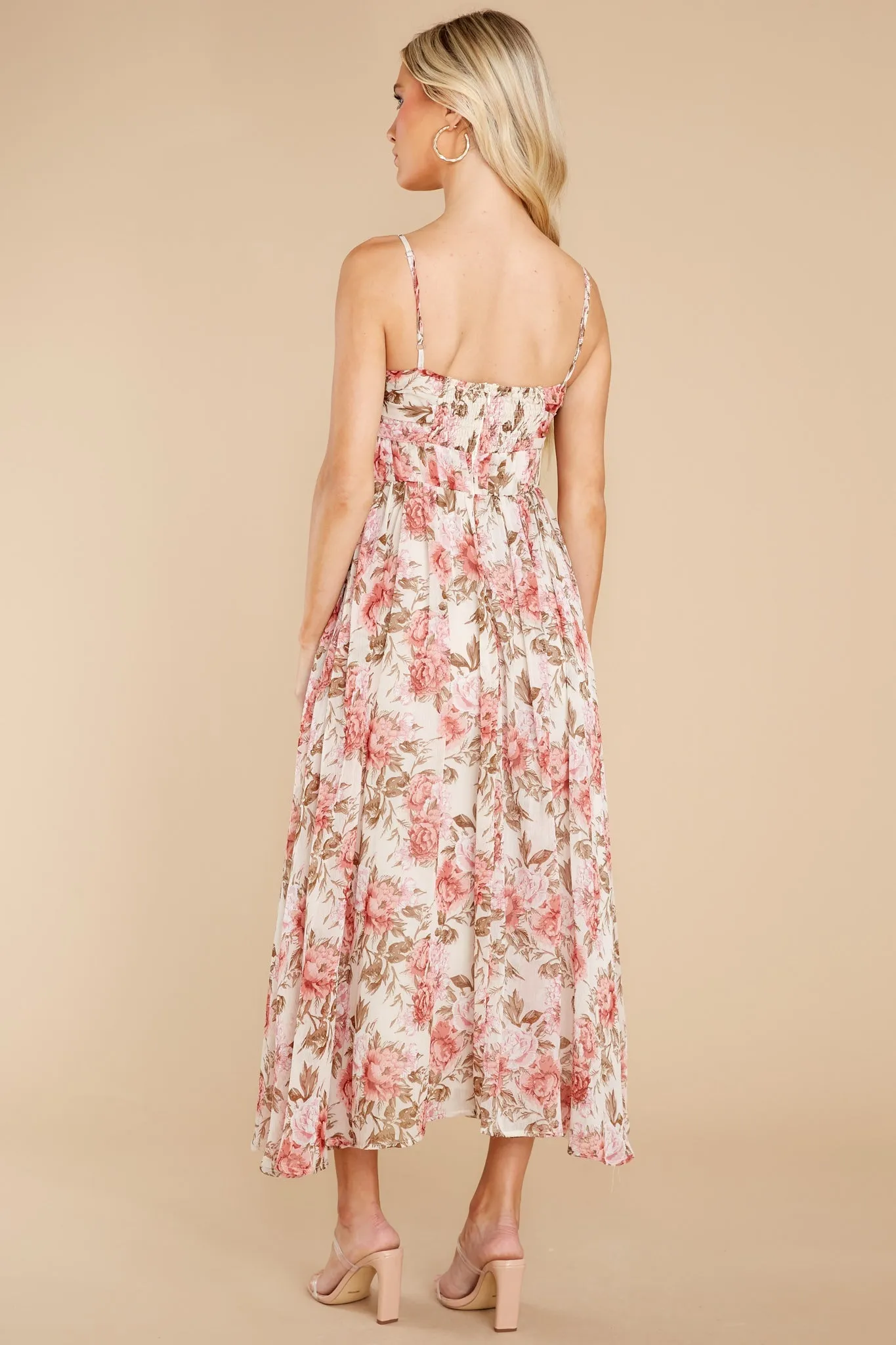 Darling Discovery Pink Floral Print Maxi Dress