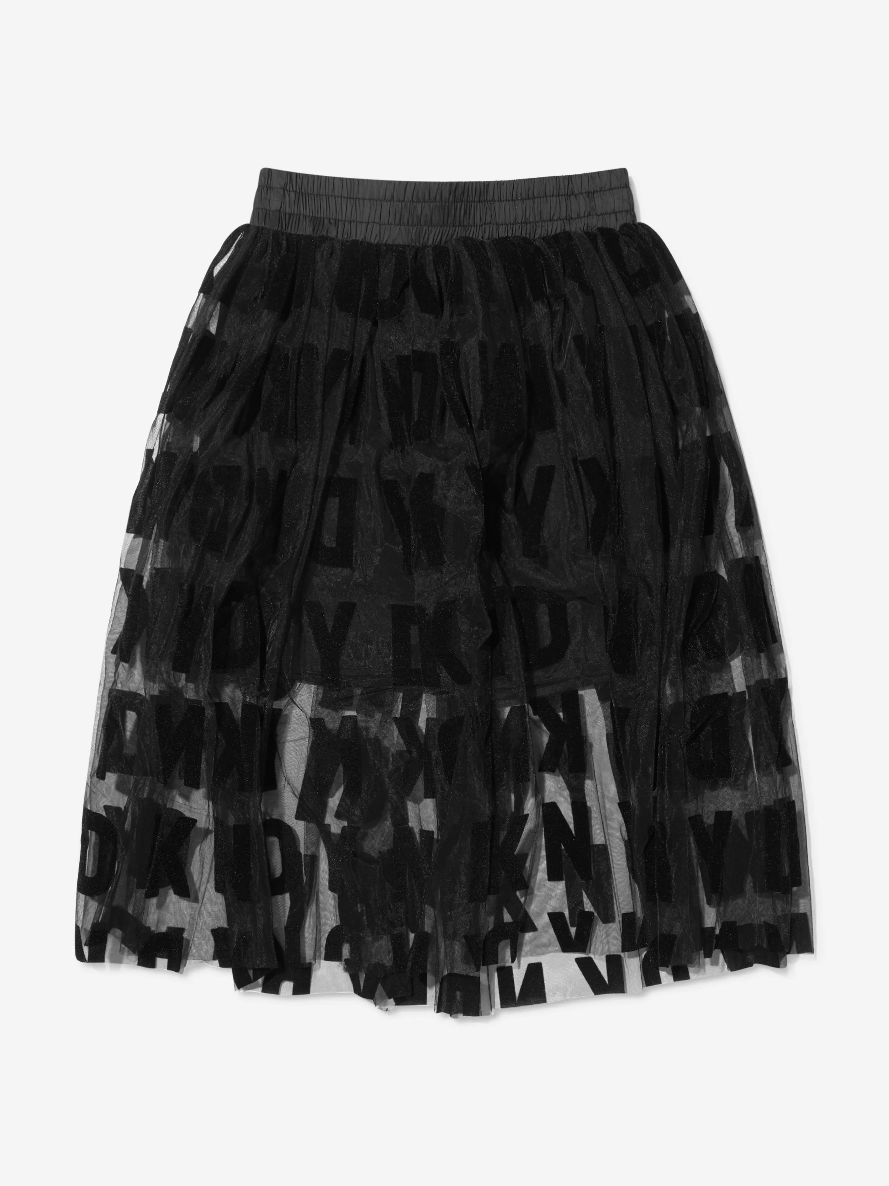 DKNY Girls Mesh Logo Skirt