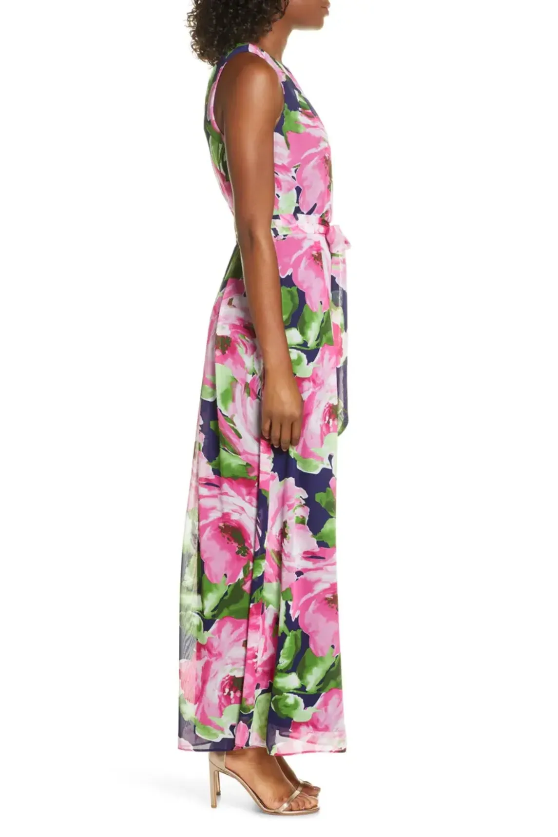 Donna Rico Floral Print Sleeveless Maxi Dress