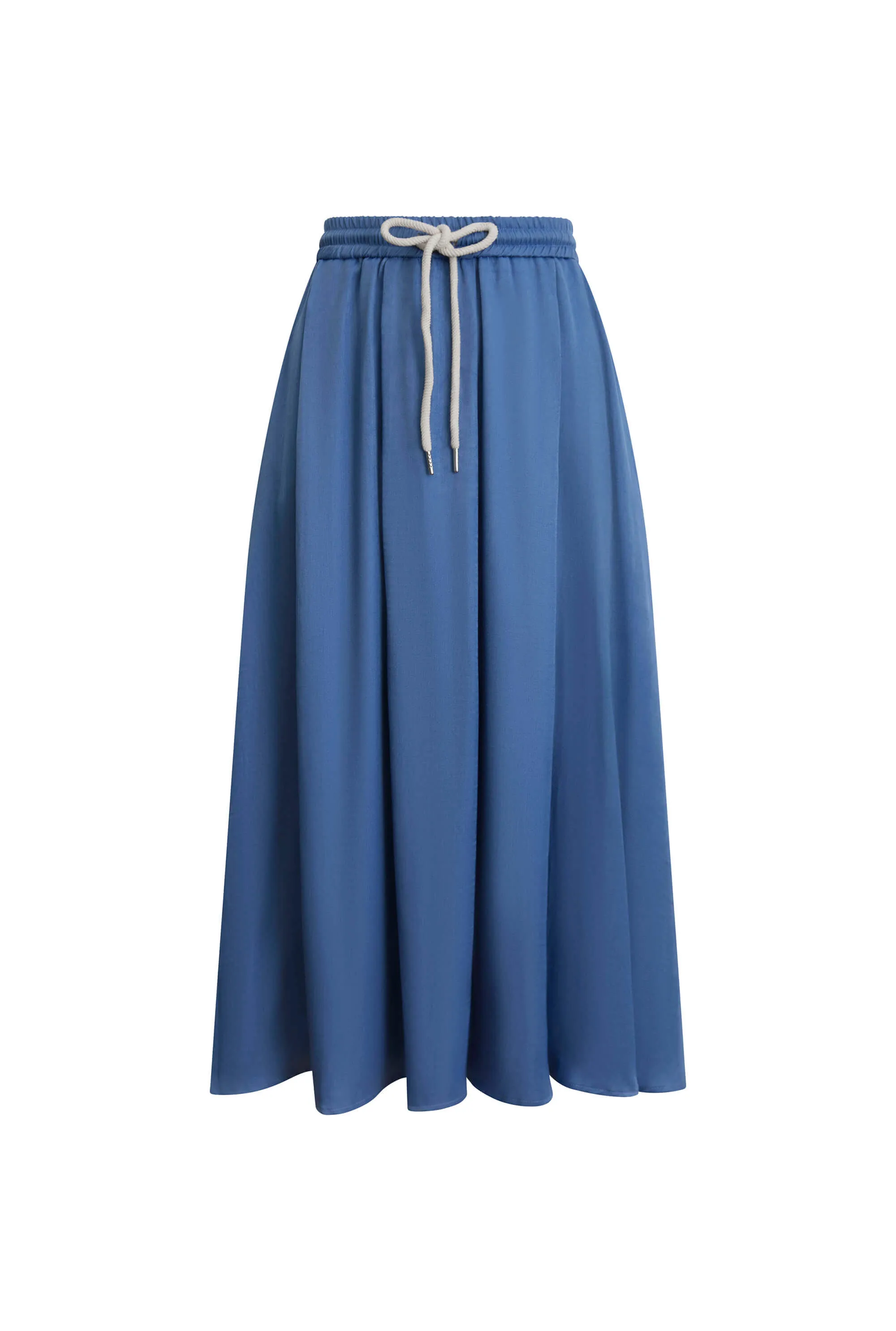 Draw String Maxi Skirt Denim