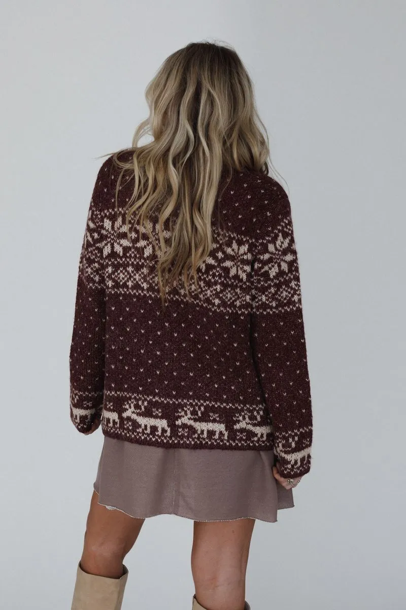 Eleanora Cardigan - Wine