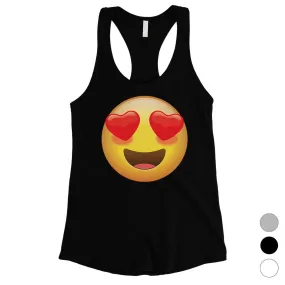 Emoji-Heart Eyes Womens Unique Fun Cool Best Tank Top Friend Gift