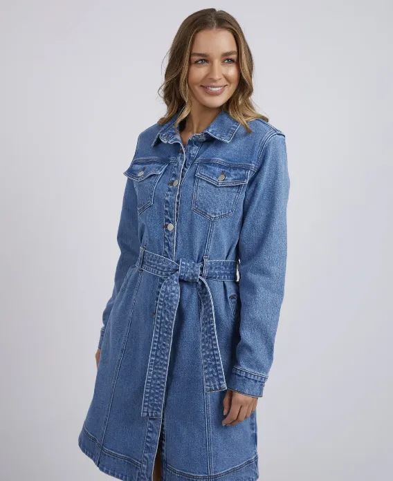 Foxwood Riley Denim Dress - Mid Blue