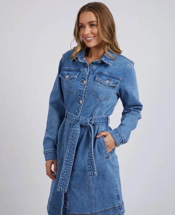 Foxwood Riley Denim Dress - Mid Blue